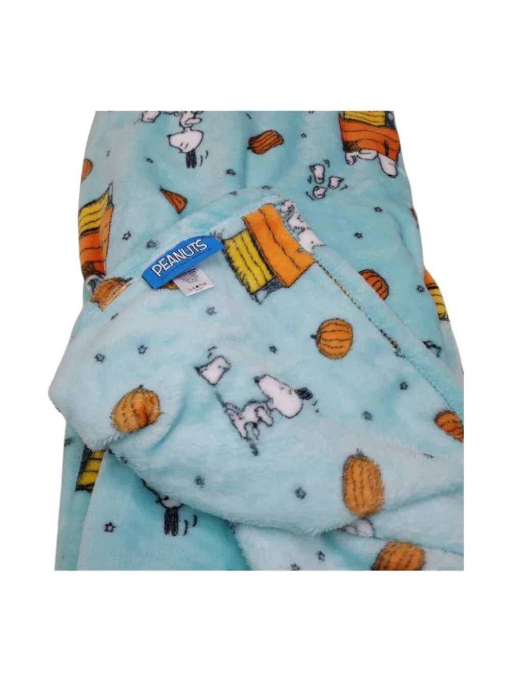 Peanuts Snoopy Pet Plush Throw Blanket Pumpkins Fall Ghosts Halloween Berkshire
